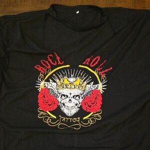 SHEIN Black Rock & Roll Graphic Tee